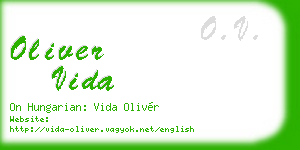 oliver vida business card